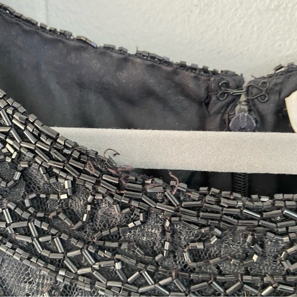 Candlelight & Champagne Black Beaded & Lace Cocktail Evening Top Plus Size 20W - Picture 10 of 16